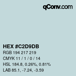 Color code: HEX #C2D9DB | qconv.com