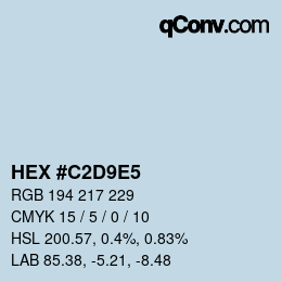 カラーコード: HEX #C2D9E5 | qconv.com