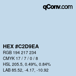 カラーコード: HEX #C2D9EA | qconv.com