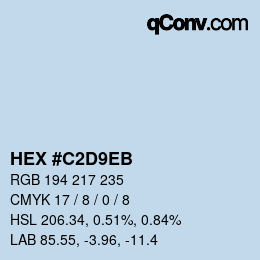 Color code: HEX #C2D9EB | qconv.com