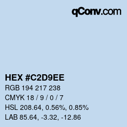 Color code: HEX #C2D9EE | qconv.com