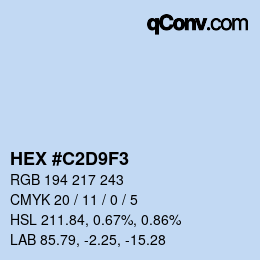 Color code: HEX #C2D9F3 | qconv.com