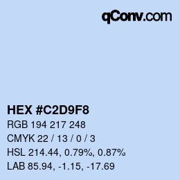 カラーコード: HEX #C2D9F8 | qconv.com