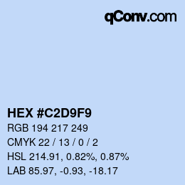 Color code: HEX #C2D9F9 | qconv.com