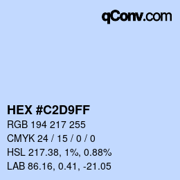 Color code: HEX #C2D9FF | qconv.com