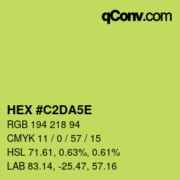 カラーコード: HEX #C2DA5E | qconv.com