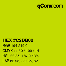 Color code: HEX #C2DB00 | qconv.com