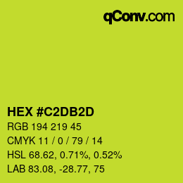 カラーコード: HEX #C2DB2D | qconv.com