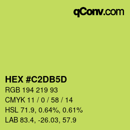 颜色代码: HEX #C2DB5D | qconv.com