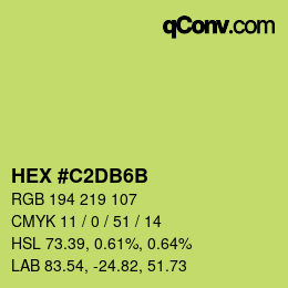 カラーコード: HEX #C2DB6B | qconv.com