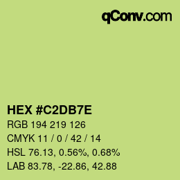 Color code: HEX #C2DB7E | qconv.com