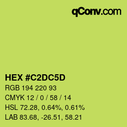 Color code: HEX #C2DC5D | qconv.com