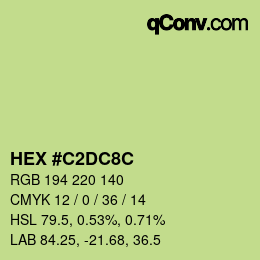 Color code: HEX #C2DC8C | qconv.com