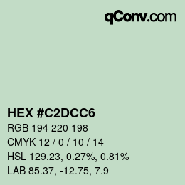 Color code: HEX #C2DCC6 | qconv.com