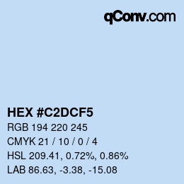 Color code: HEX #C2DCF5 | qconv.com
