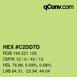 カラーコード: HEX #C2DD7D | qconv.com