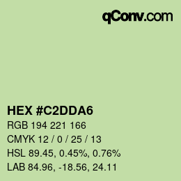 Color code: HEX #C2DDA6 | qconv.com