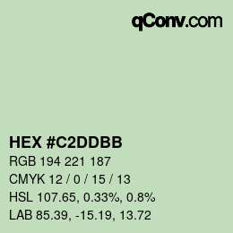 Color code: HEX #C2DDBB | qconv.com