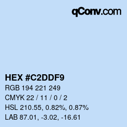 Color code: HEX #C2DDF9 | qconv.com