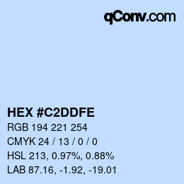Color code: HEX #C2DDFE | qconv.com