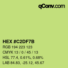Color code: HEX #C2DF7B | qconv.com