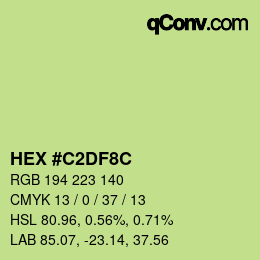 カラーコード: HEX #C2DF8C | qconv.com