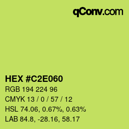 Color code: HEX #C2E060 | qconv.com