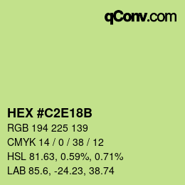 Color code: HEX #C2E18B | qconv.com