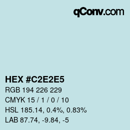Color code: HEX #C2E2E5 | qconv.com