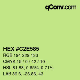 Color code: HEX #C2E585 | qconv.com