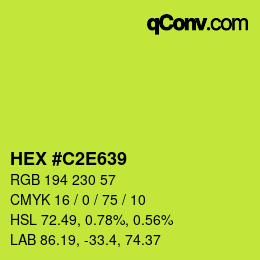 颜色代码: HEX #C2E639 | qconv.com