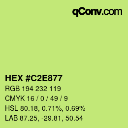 Color code: HEX #C2E877 | qconv.com