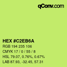 カラーコード: HEX #C2EB6A | qconv.com