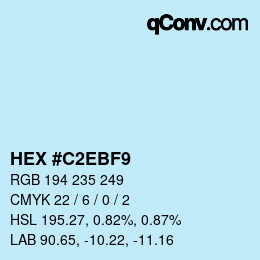 Color code: HEX #C2EBF9 | qconv.com