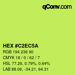 Color code: HEX #C2EC5A | qconv.com