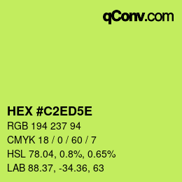 Color code: HEX #C2ED5E | qconv.com