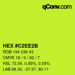 カラーコード: HEX #C2EE2B | qconv.com