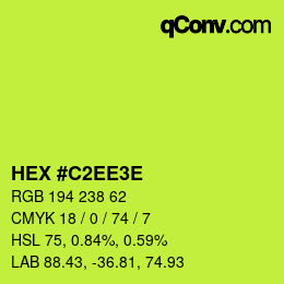 Color code: HEX #C2EE3E | qconv.com