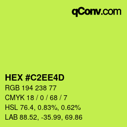 Color code: HEX #C2EE4D | qconv.com