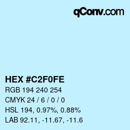 Color code: HEX #C2F0FE | qconv.com