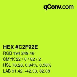 Color code: HEX #C2F92E | qconv.com