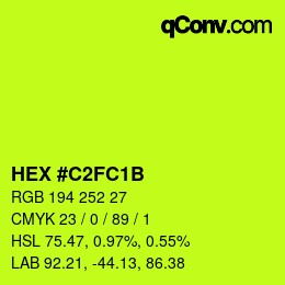 Color code: HEX #C2FC1B | qconv.com