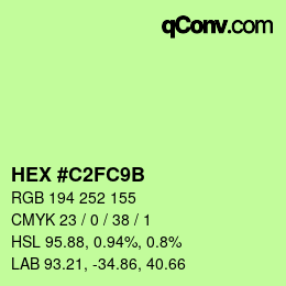 Color code: HEX #C2FC9B | qconv.com