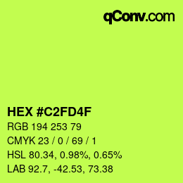 Color code: HEX #C2FD4F | qconv.com