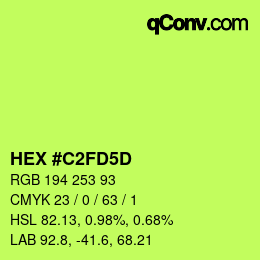 Color code: HEX #C2FD5D | qconv.com