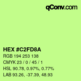 Color code: HEX #C2FD8A | qconv.com