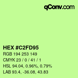 Color code: HEX #C2FD95 | qconv.com