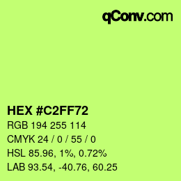 Color code: HEX #C2FF72 | qconv.com