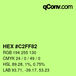 Color code: HEX #C2FF82 | qconv.com