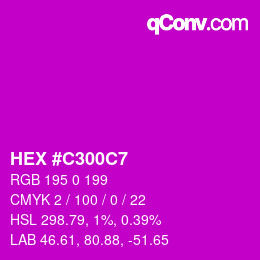 Color code: HEX #C300C7 | qconv.com